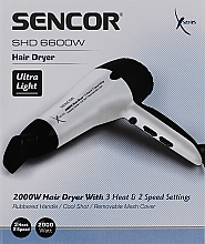 Suszarka do włosów - Sencor SHD6600W — Zdjęcie N2