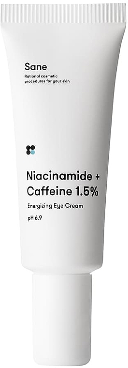 Energizujący krem pod oczy na cienie i obrzęki z niacynamidem i kofeiną - Sane Niacinamide + Caffeine 1.5% Energizing Eye Cream