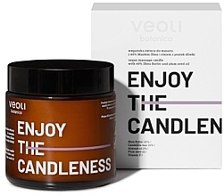 Wegańska świeca do masażu ciała z 40% masłem shea i olejem z pestek śliwki - Veoli Botanica Enjoy The Candleness — Zdjęcie N1