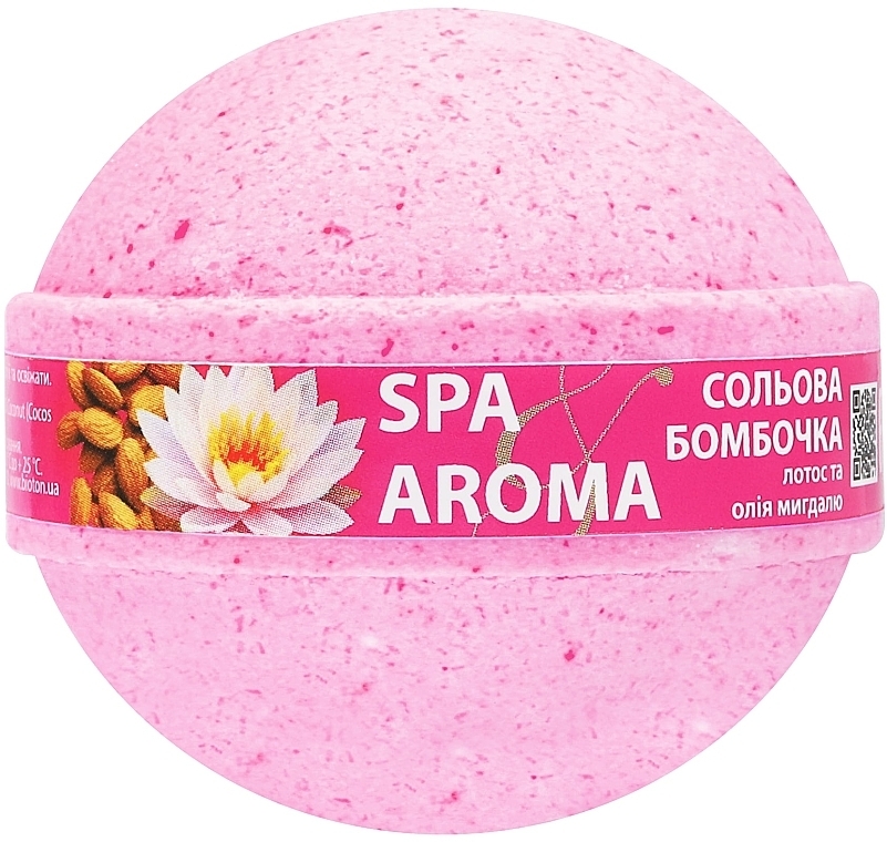 Kula do kąpieli Lotos i olejek migdałowy - Bioton Cosmetics Spa & Aroma Bath Bomb — Zdjęcie N1