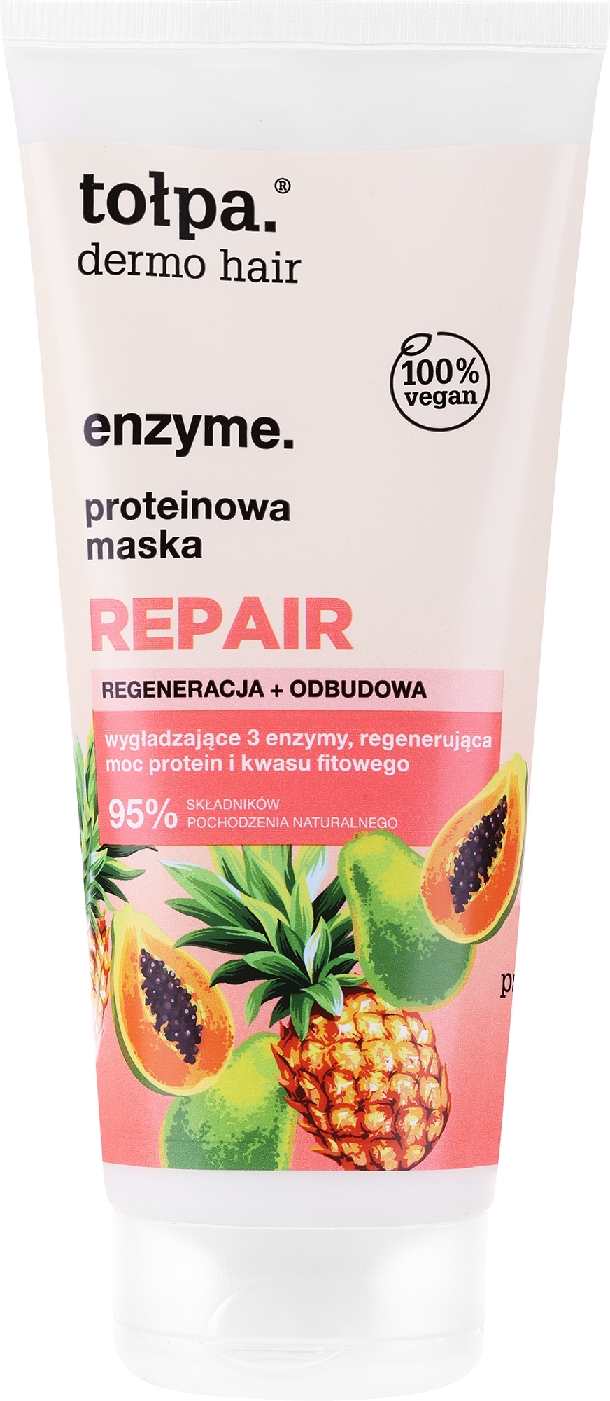 Proteinowa maska do włosów Enzymatyczne wygładzenie - Tołpa Dermo Hair Repair — Zdjęcie 200 ml