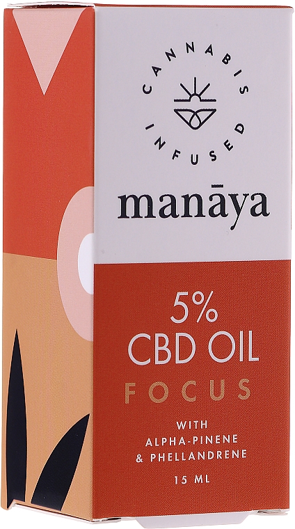 Olej CBD poprawiający koncentrację i skupienie - Manaya 5 % CBD Oil Focus — Zdjęcie N1