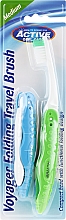 Podróżna szczoteczka do zębów, zielona - Beauty Formulas Voyager Active Folding Dustproof Travel Toothbrush Medium — Zdjęcie N1
