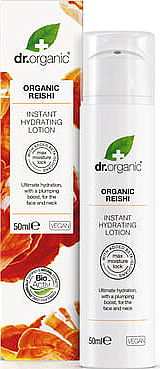 Silnie nawilżający lotion zawierający 5 rodzajów kwasu hialuronowego - Dr Organic Reishi Instant Hydrating Lotion — Zdjęcie N1
