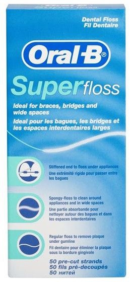 Nić dentystyczna do zębów - Oral-B Super Floss — Zdjęcie N1