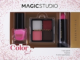 Zestaw - Magic Studio Color Set 2 (lip/stick/3g + nail/polish/5ml + eye/shadow/4x0.8g) — Zdjęcie N2