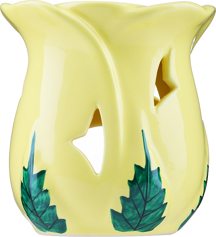 Kominek do wosku, żółty - Bulgarian Rose Aromatherapy Aromatic Lamp For Essential Oils With Candle — Zdjęcie N1