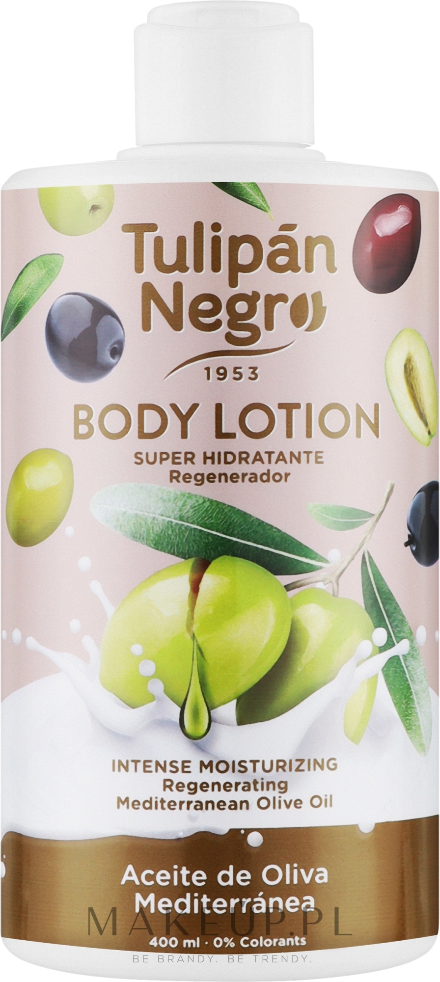 Śródziemnomorski balsam do ciała z oliwą z oliwek - Tulipan Negro Mediterranean Olive Oil Body Lotion — Zdjęcie 400 ml