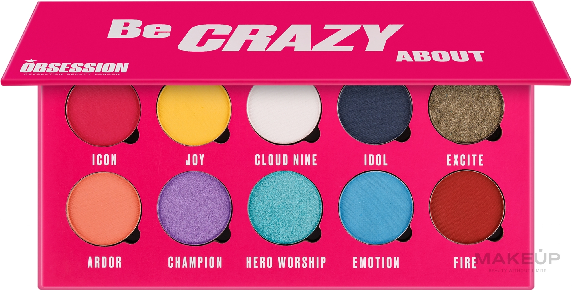 Paleta cieni do powiek - Makeup Obsession Be Crazy About Eyeshadow Palette — Zdjęcie 13 g