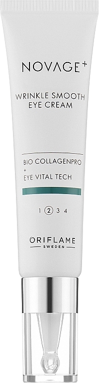 Przeciwzmarszczkowy krem ​​pod oczy - Oriflame Novage+ Wrinkle Smooth Eye Cream — Zdjęcie N1