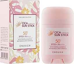 Sztyft przeciwsłoneczny z centellą - Enough Cica Sun Stick SPF50+/PA++++ — Zdjęcie N1