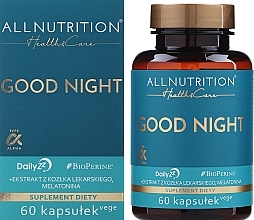 Suplement diety wspomagający sen - Allnutrition Health & Care Good Night — Zdjęcie N2
