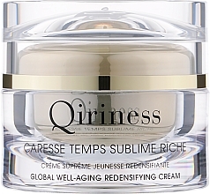 Kup Przeciwstarzeniowy i rewitalizujący krem o kompleksowym działaniu, naturalna linia - Qiriness Caresse Temps Sublime Riche Global Well-Aging Redensifying Cream