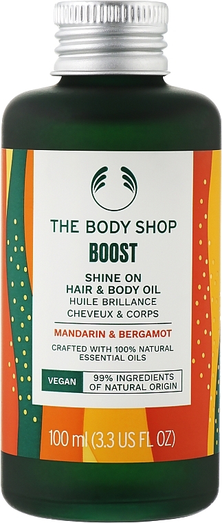 Olejek do włosów i ciała - The Body Shop Boost Shine On Hair & Body Oil — Zdjęcie N1
