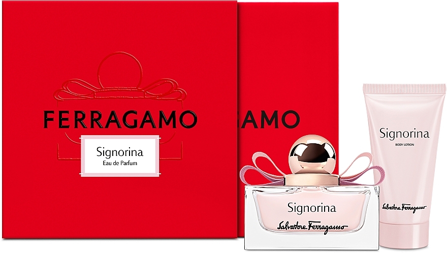 Salvatore Ferragamo Signorina EDP Holiday Gift Set - Zestaw (edp 50 ml + b/lot 50 ml) — Zdjęcie N1