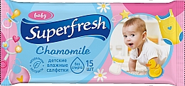 Kup Nawilżane chusteczki dla niemowląt Rumianek 15 szt. – Biosphere Superfresh Baby Wet Wipes 