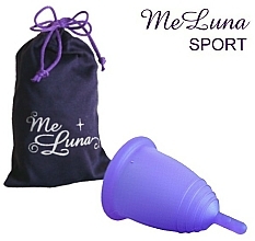 Kubeczek menstruacyjny, rozmiar L, ciemnofioletowy - MeLuna Sport Menstrual Cup Stem — Zdjęcie N1
