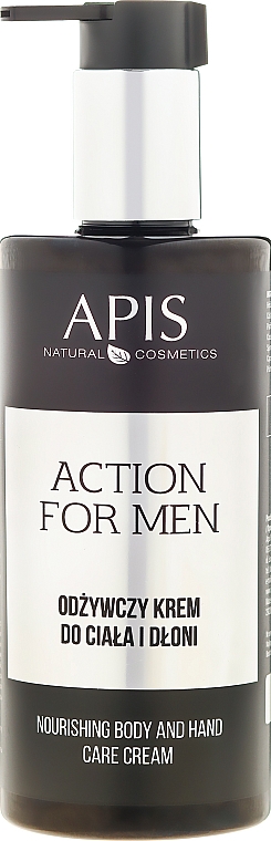 Odżywczy krem do ciała i dłoni dla mężczyzn - APIS Professional For Men Action Nourishing Cream — Zdjęcie N3