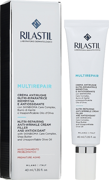 Przeciwzmarszczkowy krem wypełniający i przeciwutleniający - Rilastil Multirepair Nutri-Repairing Anti-Wrinkle Cream Filler And Antioxidant — Zdjęcie N2