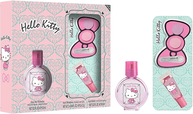 PRZECENA! EP Line Hello Kitty - Zestaw (edt/30 ml + lip/gloss/6 ml + eyeshadow/2.4 g) * — Zdjęcie N1