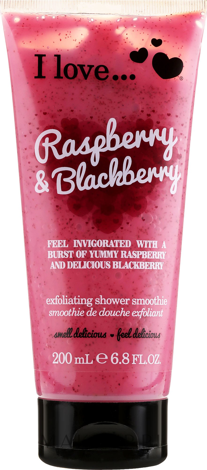 Peeling do ciała Malina i jeżyna - I Love... Raspberry & Blackberry Exfoliating Shower Smoothie — Zdjęcie 200 ml