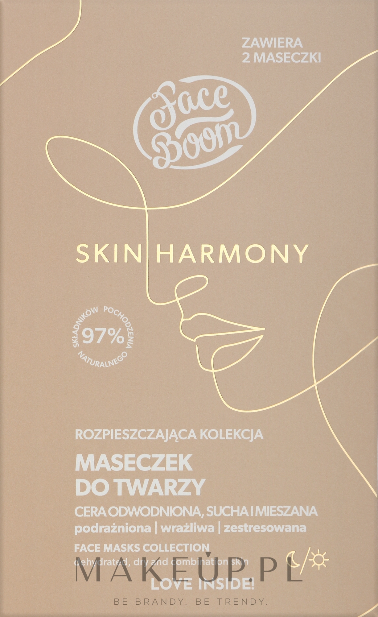 Maseczka do twarzy - BodyBoom FaceBoom Skin Harmony Face Masks Collection — Zdjęcie 2 x 5 g
