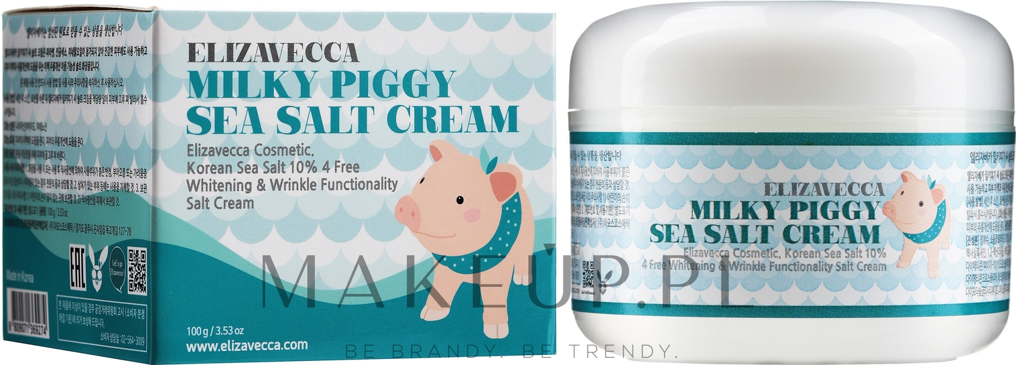Nawilżający krem solny - Elizavecca Face Care Milky Piggy Sea Salt Cream — Zdjęcie 100 g