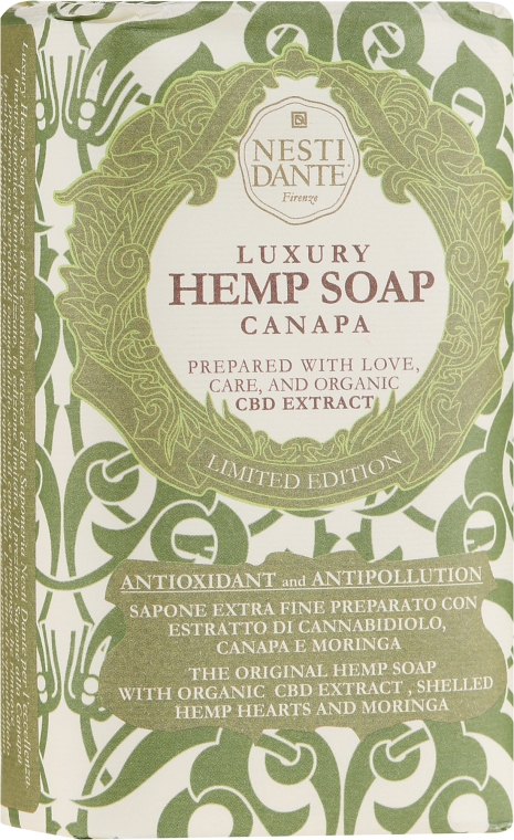 Naturalne mydło w kostce Konopie - Nesti Dante Luxury Hemp Soap — Zdjęcie N1