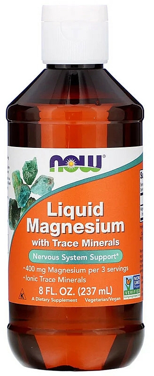 Magnez w płynie z minerałami - Now Foods Liquid Magnesium — Zdjęcie N1