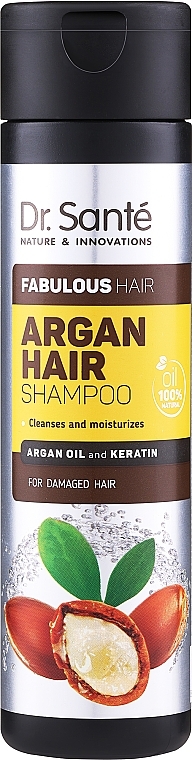 Nawilżający szampon Olej arganowy i keratyna - Dr Sante Argan Hair