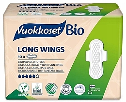Kup Podpaski higieniczne ze skrzydełkami, 10 szt. - Vuokkoset BIO Long Wings