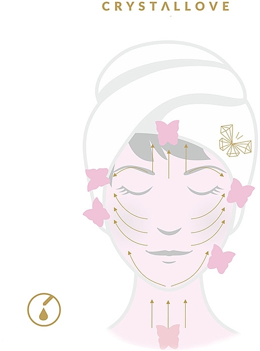 PRZECENA! Płytka do masażu twarzy Gua Sha z różowego kwarcu - Crystallove 3D Rose Quartz Guasha * — Zdjęcie N2