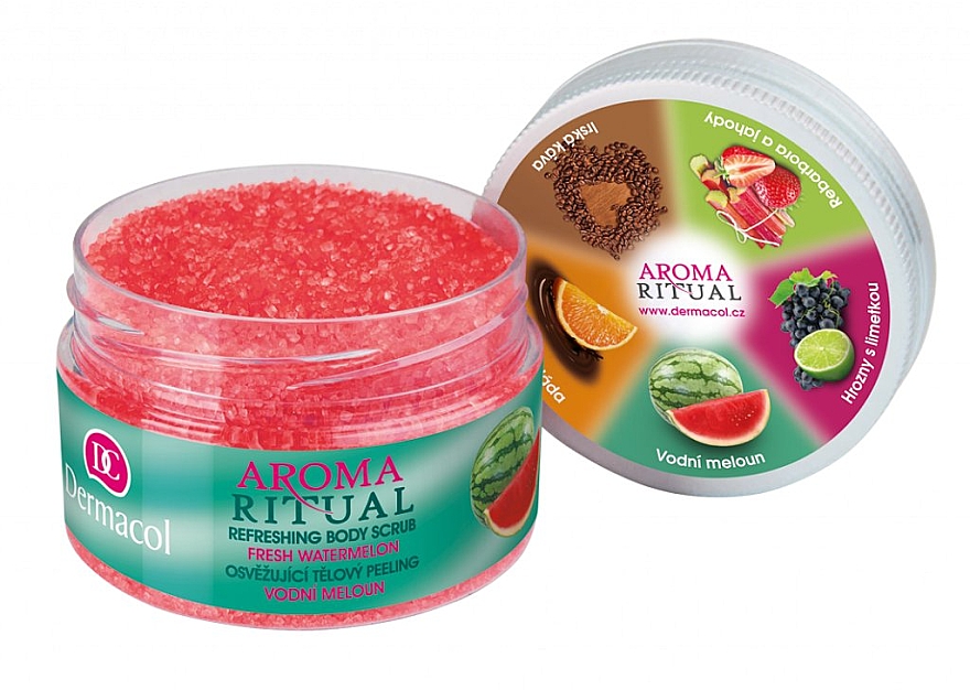 Zestaw - Dermacol Aroma Ritual Fresh Watermelon Set (sh/gel 250 ml + b/scr 200 g) — Zdjęcie N3