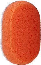 Owalna gąbka pod prysznic, pomarańczowa - LULA — Zdjęcie N1