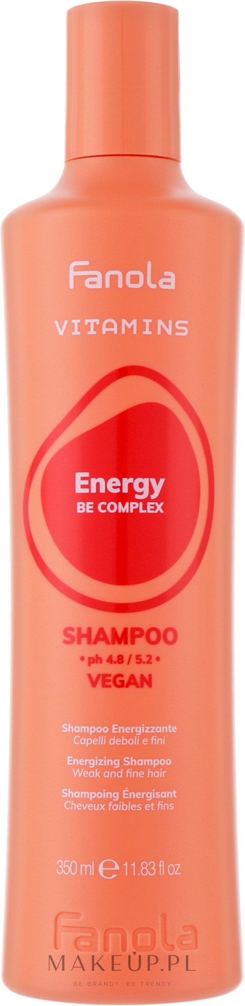 Energetyzujący szampon do włosów - Fanola Vitamins Energizing Shampoo — Zdjęcie 350 ml