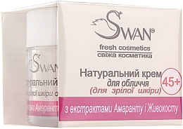 Kup Naturalny krem do cery dojrzałej z ekstraktami z amarantusa i żywokostu - Swan Face Cream