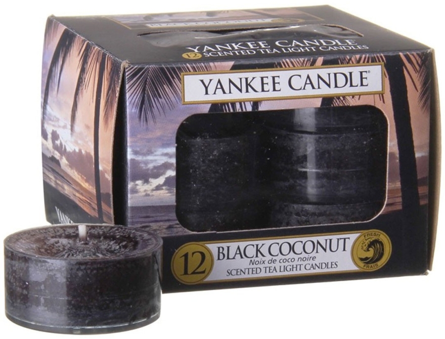 Podgrzewacze zapachowe tealight - Yankee Candle Scented Tea Light Candles Black Coconut — Zdjęcie N1