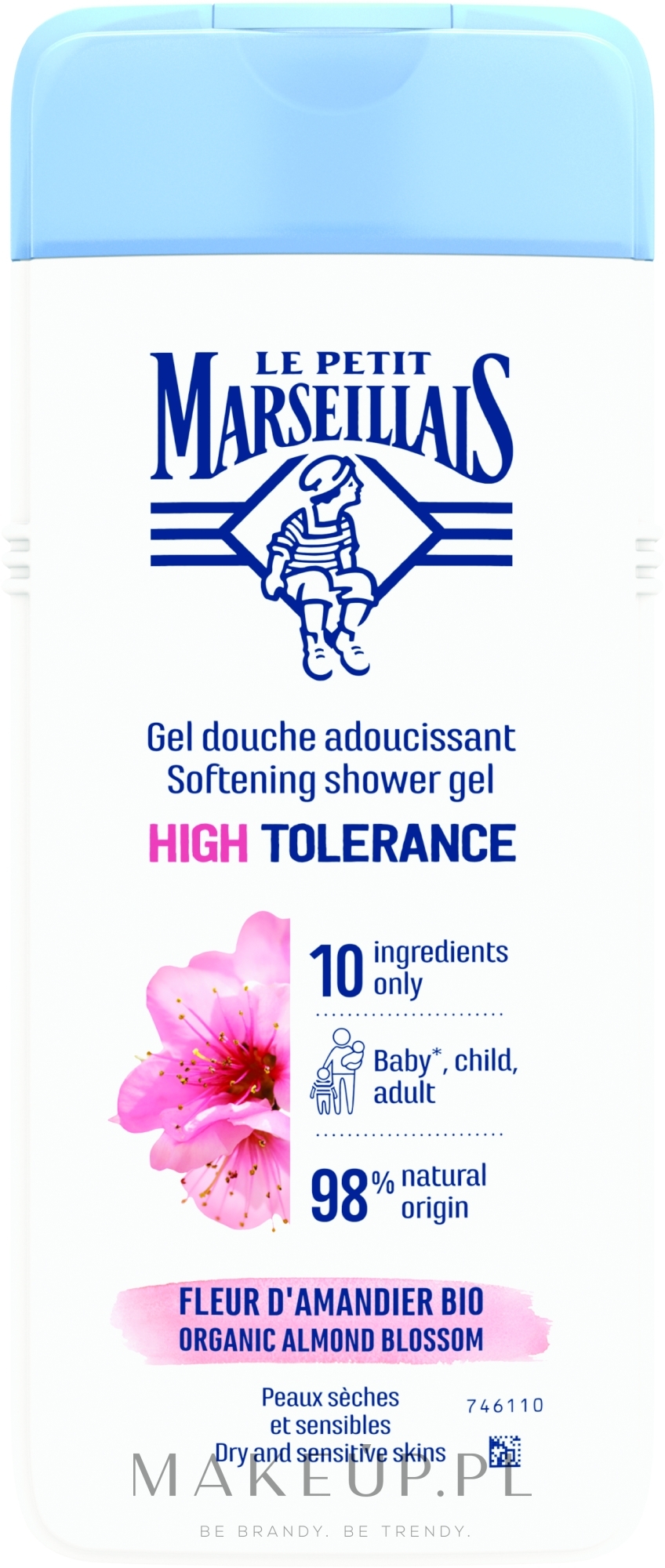 Delikatny żel pod prysznic o wysokiej tolerancji z kwiatem migdału BIO - Le Petit Marseillais High Tolerance Almond Blossom Softening Shower Gel — Zdjęcie 400 ml