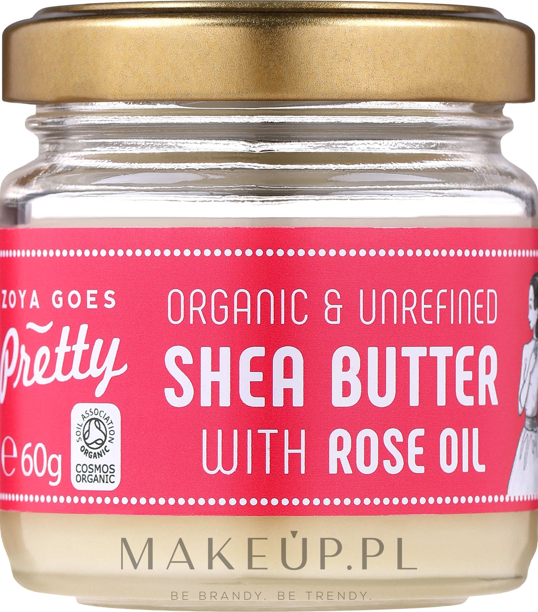 Masło shea i olejek różany do ciała - Zoya Goes Pretty Shea Butter With Rose Oil Organic Cold Pressed — Zdjęcie 60 g
