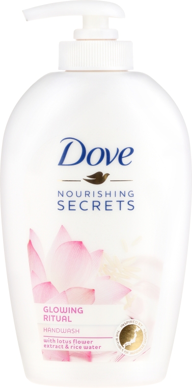 Mydło w płynie do rąk z ekstraktem z kwasu lotosu z wodą ryżową - Dove Nourishing Secrets Glowing Ritual Hand Wash — Zdjęcie N1