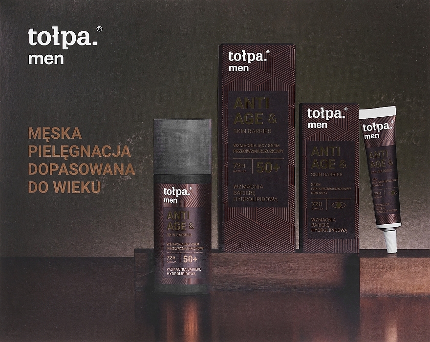 Zestaw - Tolpa Men Anti Age & Skin Barrier 2024 Set (f/cr/50ml + eye/cr/10ml) — Zdjęcie N1