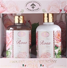 Zestaw - Saponificio Artigianale Fiorentino Rose (soap/500ml + sh gel/500ml) — Zdjęcie N1
