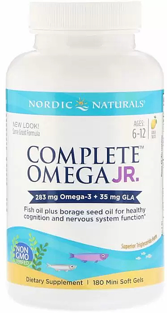 Suplement diety dla nastolatków o smaku cytrynowym Kwasy Omega-3 - Nordic Naturals Complete Omega Junior — Zdjęcie N2