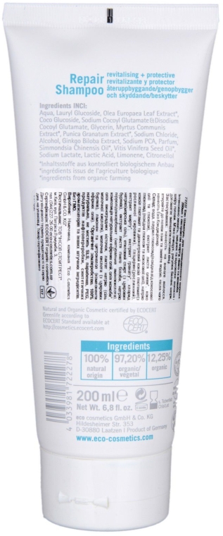Naprawczy szampon z ekstratami z mirtu i miłorzębu i olejem jojoba - Eco Cosmetics — Zdjęcie N2