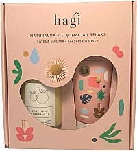 Zestaw - Hagi Natural Care and Relaxation (candle/215g + b/balm/200ml) — Zdjęcie N2