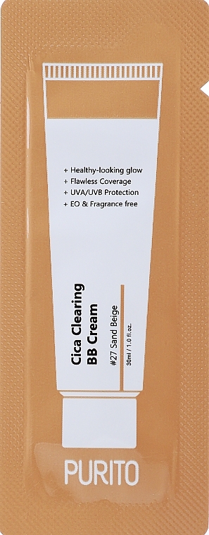 PREZENT Krem BB z ekstraktem z centelli - Purito Cica Clearing BB cream (próbka) — Zdjęcie N5