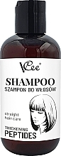 Szampon peptydowy do włosów prostych - VCee Thickening Shampoo For Straight Hair With Peptides — Zdjęcie N1