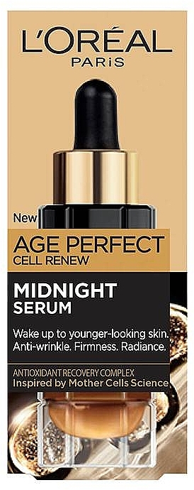 Odmładzające serum do twarzy na noc - L'oreal Age Perfect Cell Renew Midnight Serum — Zdjęcie N2
