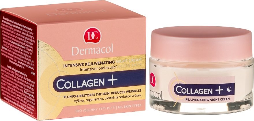 Intensywnie odmładzający krem na noc - Dermacol Collagen+ Intensive Rejuvenating Night Cream — Zdjęcie N1