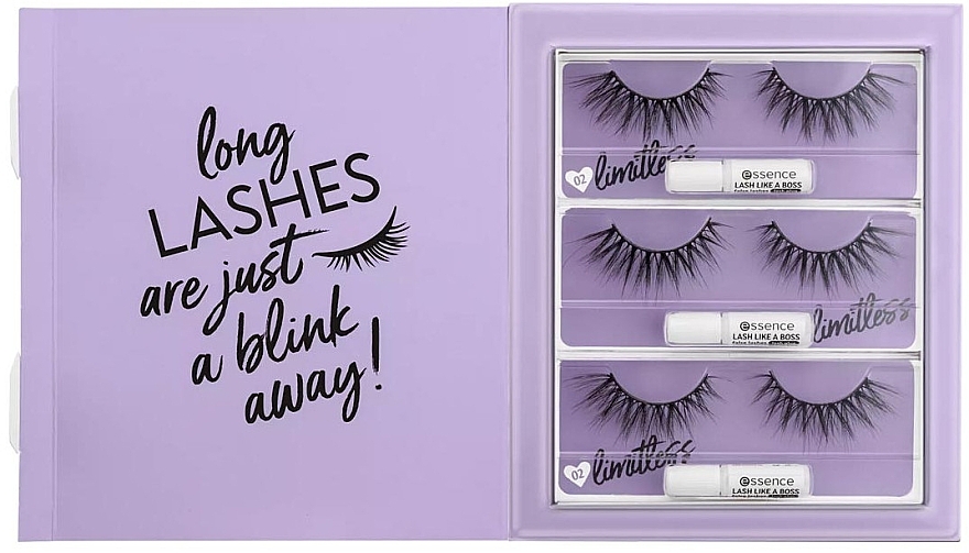 Zestaw sztucznych rzęs - Essence Set 3 x Lash Like A Boss 02-My lashes Are Limitless False Eyelashes — Zdjęcie N2